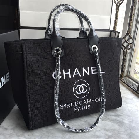 chanel canvas black bag|chanel canvas tote 2021.